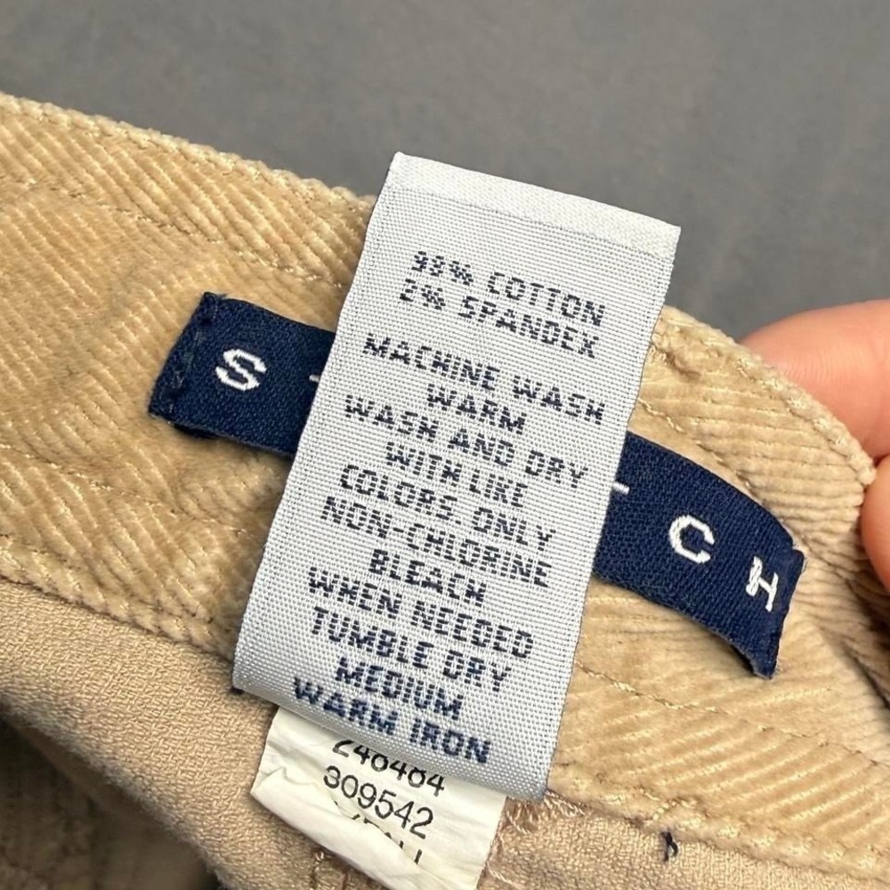 Vintage Y2K GAP Stretch Corduroy Utility Cargo Bootcut Pants Tan Beige, Size 4 - Picture 8 of 8